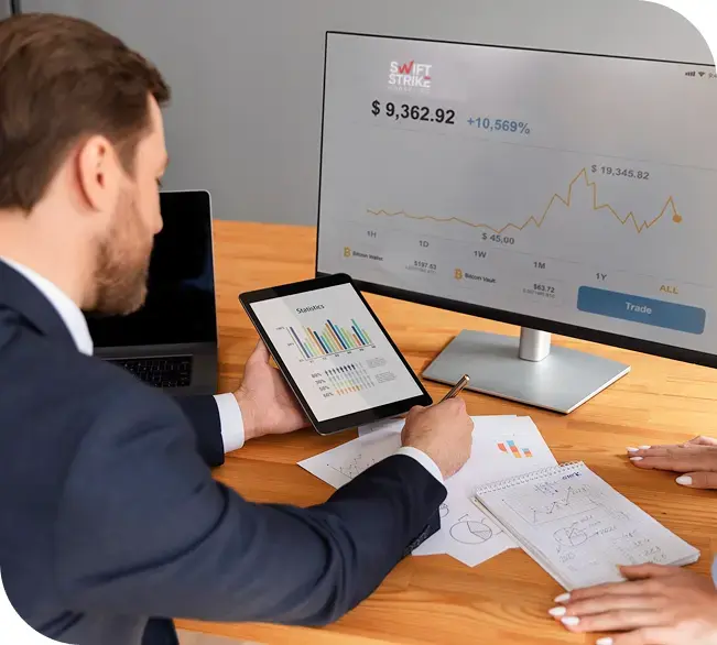 Man doing digital marketing work